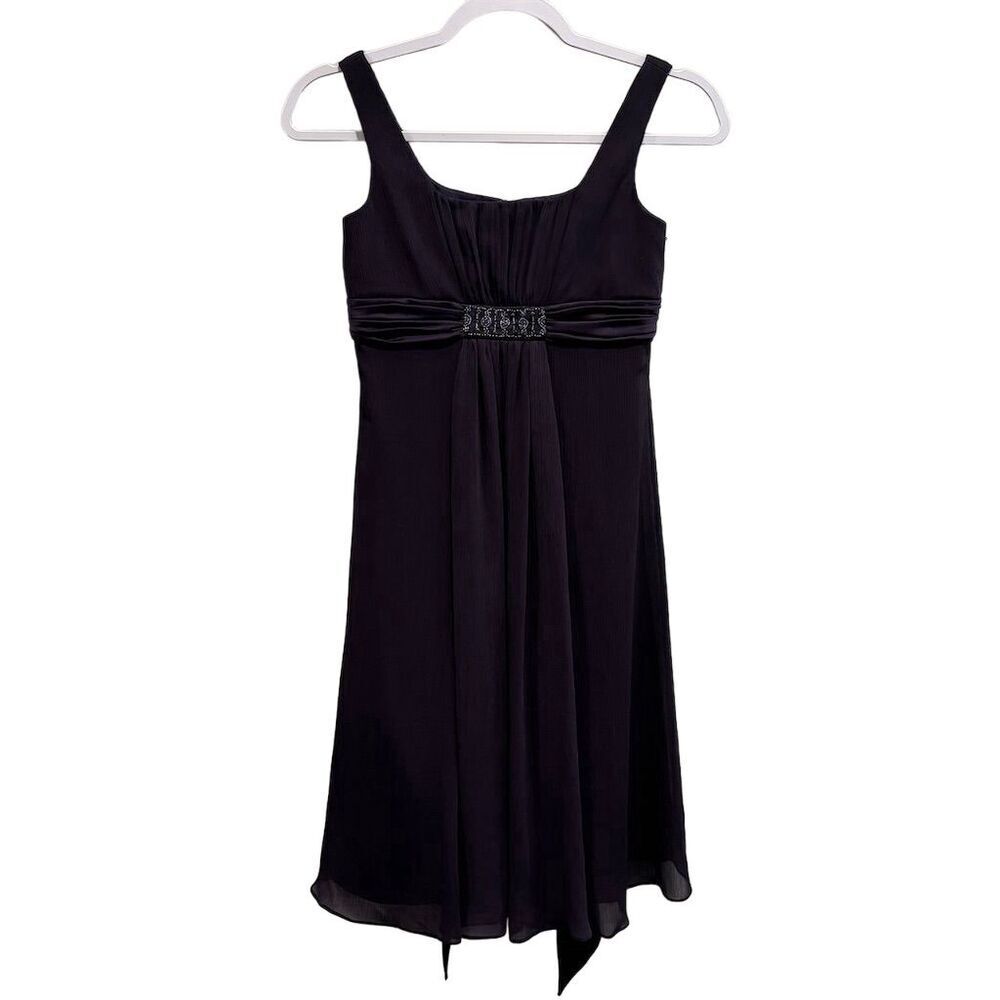 David’s Bridal Girl’s Purple A-Line Dress Size 12 Beaded Waist Formal